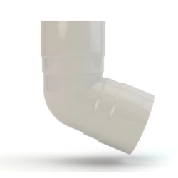 GAMRAT PCV Kolano dwukielichowe 67,5°- 63mm - BIEL